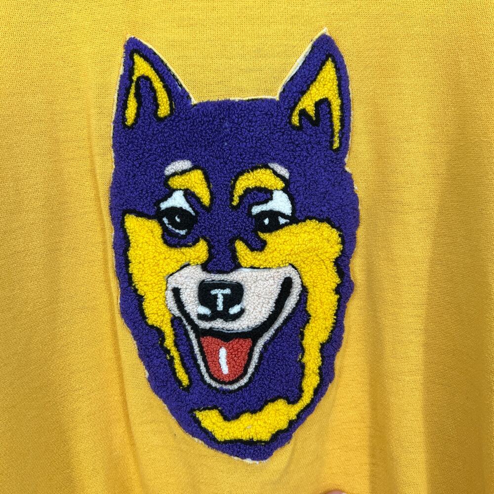 Vtg Nutmeg Mills Sweatshirt University of Washington Huskies Purple Gold UW M - Picture 3 of 12